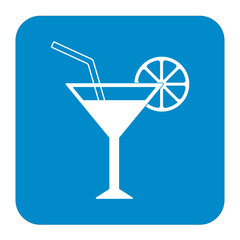 Cocktail glass sign with martini vodka  icon