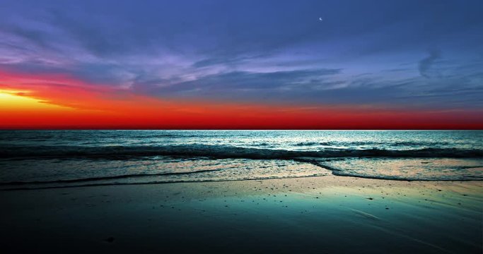 Colorful sunset over Race Point Cape Cod