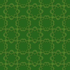 Geometric Pattern embossing 3d effect Background, green texture....