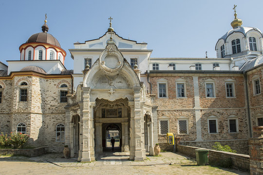 Orthodoxes Kloster St. Andreas bei Karies, auf dem Berg Athos, Griechenland