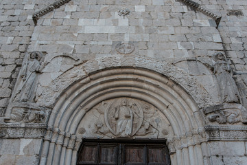 Venzone Cathedral reconstructed. After the earthquake. The most beautiful village in italy.