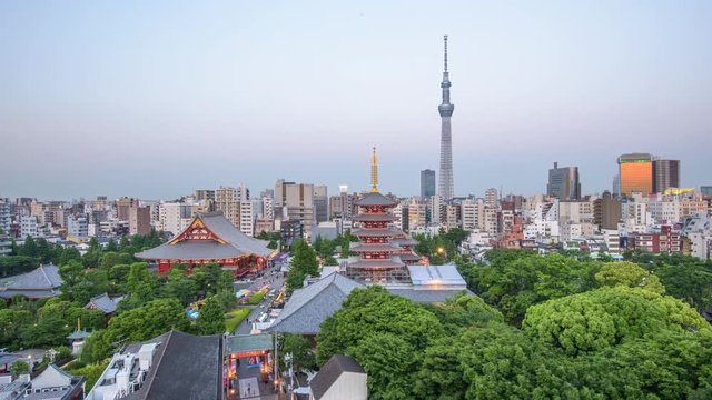 Tokyo Japan Towers Time Lapse
