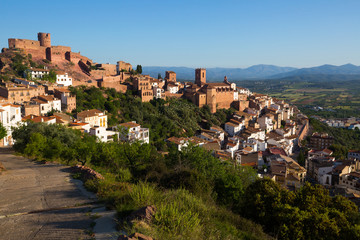 Fototapeta na wymiar Summer view of Villafames, Spanish town in Valencia at daytime