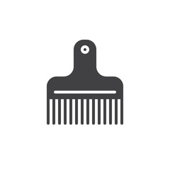 Hairbrush icon vector, filled flat sign, solid pictogram isolated on white. Symbol, logo illustration.