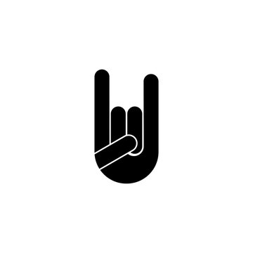 Rock and roll hand sign vector icon