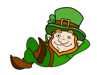 Funny Leprechaun Sleeping
