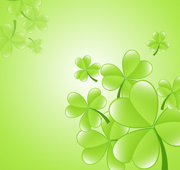 Clover Leaves Patrick's Day Background