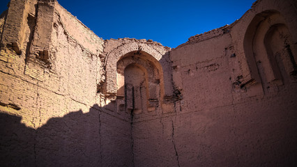 Ruin of Erejep Khalifa mosque aka Clock of world at Mizdakhan, Khodjeyli,Karakalpakstan,Uzbekistan
