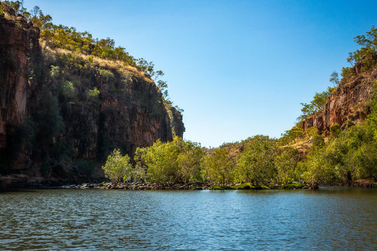 River blockage at Katherine Gorge Cruise in Northern Territory, Australia