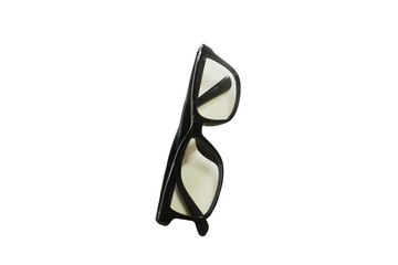 Glasses on white background