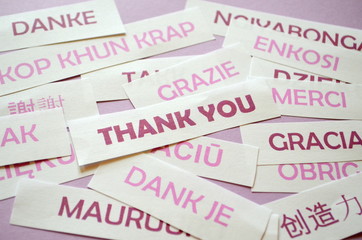 THANK YOU Card with translations