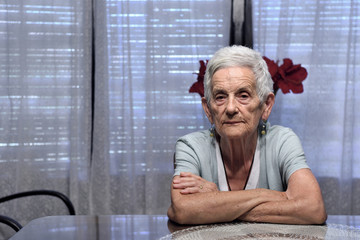 Portrait of a senior woman indoors