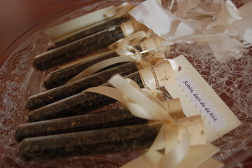 Reagenzglas, Gastgeschenk zur Hochzeit