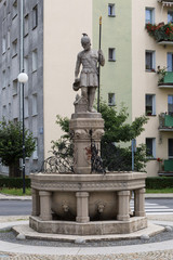 Denkmal des Schutzpatornen Hl. Florian in Leobschütz (polnisch Glubczyce) in Oberschlesien