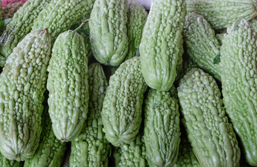  A lot of fresh bitter gourd