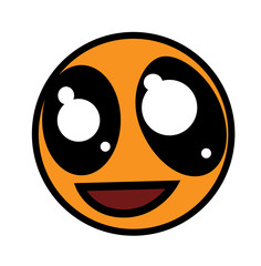 Fototapeta premium Happy Cartoon Funny Face Expression