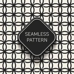 Abstract concept vector monochrome geometric pattern. Black and white minimal background. Creative illustration template. Seamless stylish texture. For wallpaper, surface, web design, textile, decor.