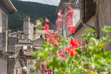Ancient Italian Scanno town in province of L'Aquila the Abruzzo