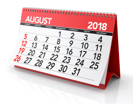 August 2018 Calendar