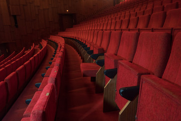 Fototapeta premium Red theater chairs