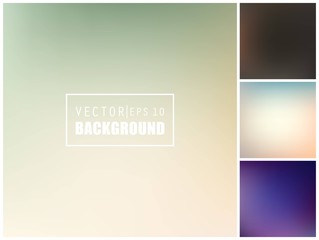 Abstract Creative concept vector multicolored blurred background set. For Web and Mobile Applications, art illustration template design, business infographic and social media, modern decoration