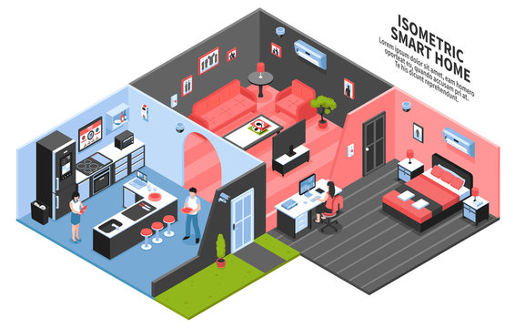 Isometric Smart Home Composition