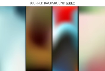 Abstract Creative concept vector multicolored blurred background set. For Web and Mobile Applications, art illustration template design, business infographic and social media, modern decoration