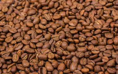 Coffee texture. coffee beans as background wallpaper. arabica cofee bean