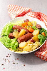 vegetable and sausage, winter dish