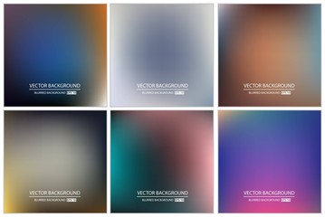 Abstract Creative concept vector multicolored blurred background set. For Web and Mobile Applications, art illustration template design, business infographic and social media, modern decoration