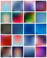 Fototapeta premium Abstract Creative concept vector multicolored blurred background set. For Web and Mobile Applications, art illustration template design, business infographic and social media, modern decoration