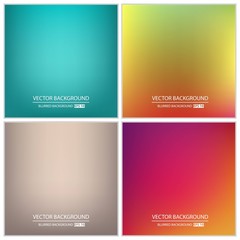 Abstract Creative concept vector multicolored blurred background set. For Web and Mobile Applications, art illustration template design, business infographic and social media, modern decoration