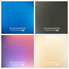 Abstract Creative concept vector multicolored blurred background set. For Web and Mobile Applications, art illustration template design, business infographic and social media, modern decoration
