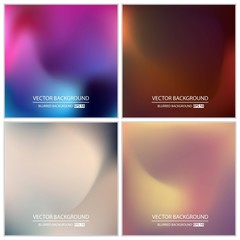 Abstract Creative concept vector multicolored blurred background set. For Web and Mobile Applications, art illustration template design, business infographic and social media, modern decoration