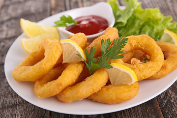 fried onion or calamari rings