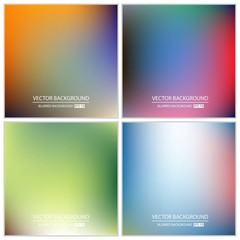 Abstract Creative concept vector multicolored blurred background set. For Web and Mobile Applications, art illustration template design, business infographic and social media, modern decoration