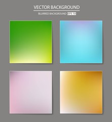 Fototapeta premium Abstract Creative concept vector multicolored blurred background set. For Web and Mobile Applications, art illustration template design, business infographic and social media, modern decoration