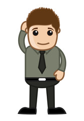 Young Cool Cartoon Office Boy