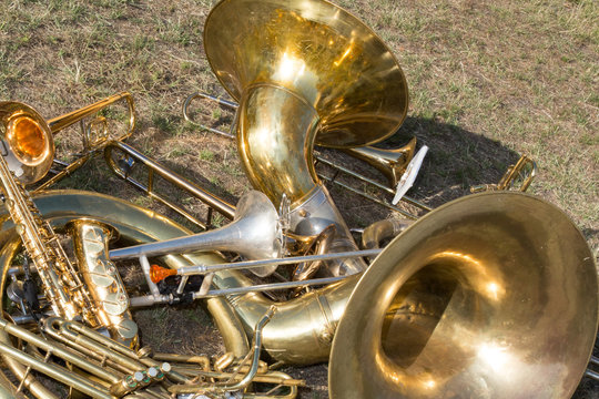 saxophone Gold Tubes - Trombone - brass
