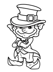 Happy Innocent Leprechaun Character Drawing