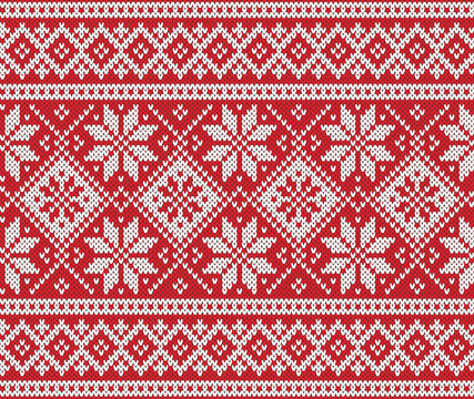 Design Norway Festive Sweater Fairisle. Seamless Knitting Pattern
