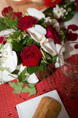 Table set for an event party or wedding reception
