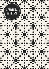 Abstract concept vector monochrome geometric pattern. Black and white minimal background. Creative illustration template. Seamless stylish texture. For wallpaper, surface, web design, textile, decor.