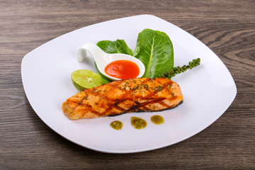 Grilled salmon