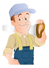 Carpenter Character vector clip-art