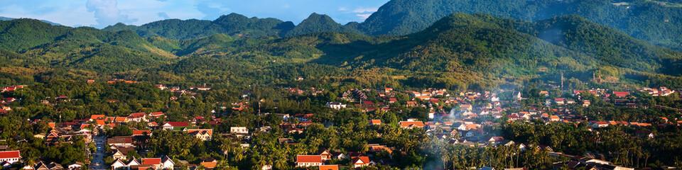 Fototapeta na wymiar Luang Prabang, Laos. Aerial view during the day