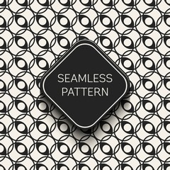 Abstract concept vector monochrome geometric pattern. Black and white minimal background. Creative illustration template. Seamless stylish texture. For wallpaper, surface, web design, textile, decor.
