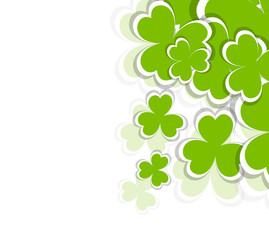 Patrick's Day Clover Leaves Background
