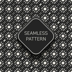 Abstract concept vector monochrome geometric pattern. Black and white minimal background. Creative illustration template. Seamless stylish texture. For wallpaper, surface, web design, textile, decor.