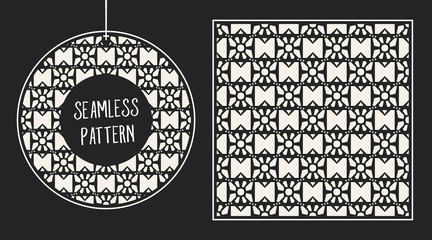 Abstract concept vector monochrome geometric pattern. Black and white minimal background. Creative illustration template. Seamless stylish texture. For wallpaper, surface, web design, textile, decor.